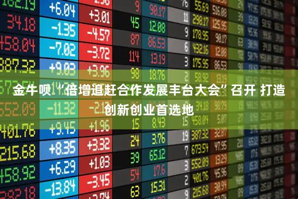 金牛呗 “倍增追赶合作发展丰台大会”召开 打造创新创业首选地