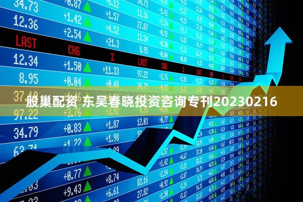 股巢配资 东吴春晓投资咨询专刊20230216